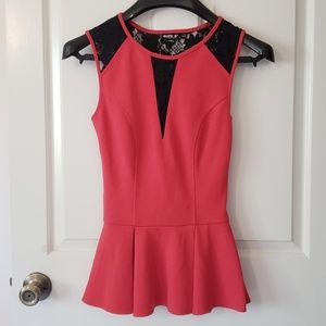 3/$30 Lace peplum top